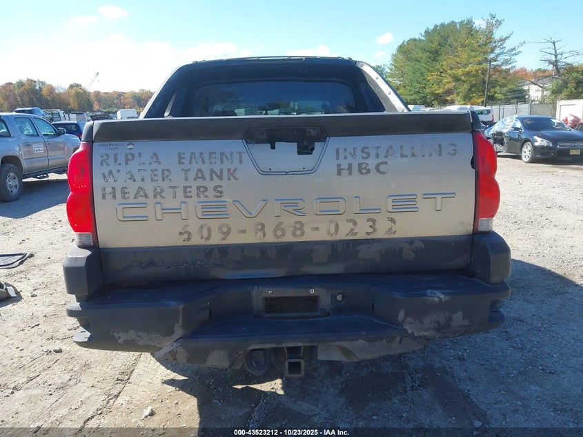 2003 Chevrolet Avalanche 1500 VIN: 3GNEK13T63G194729 Lot: 43523212