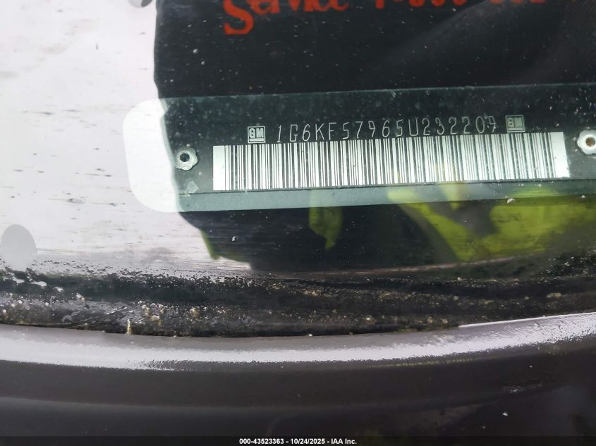 2005 Cadillac Deville VIN: E1C6KFS765U232209 Lot: 43523363