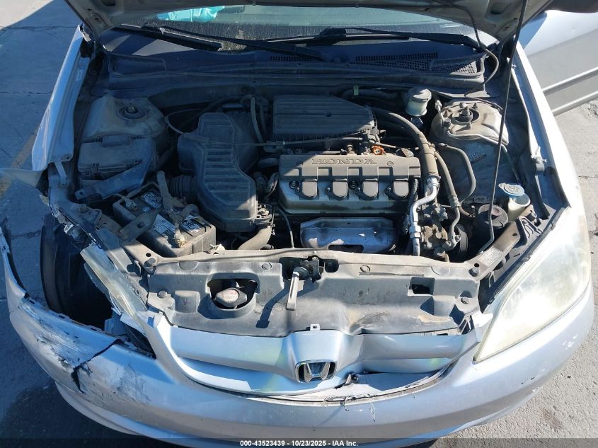 2004 Honda Civic Vp VIN: 2HGES16364H588741 Lot: 43523439