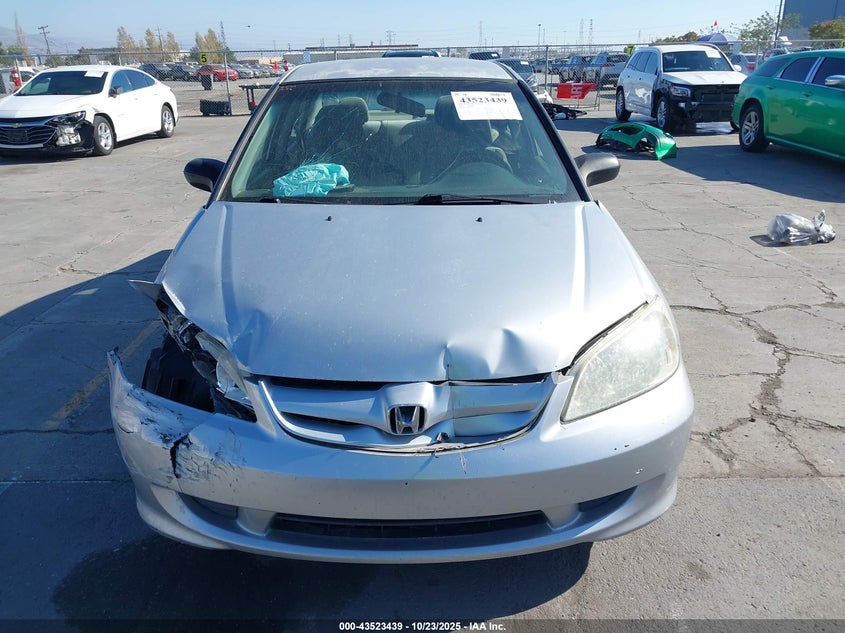 2004 Honda Civic Vp VIN: 2HGES16364H588741 Lot: 43523439