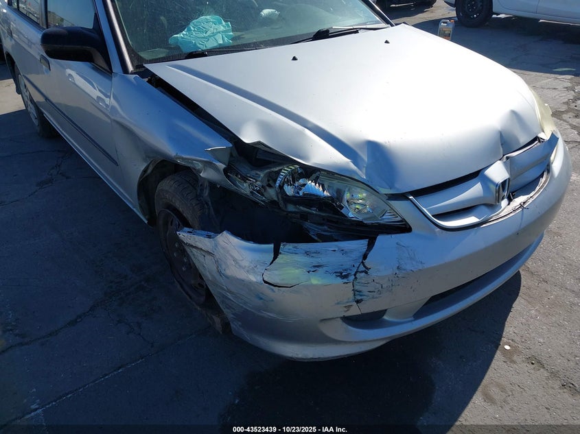 2004 Honda Civic Vp VIN: 2HGES16364H588741 Lot: 43523439