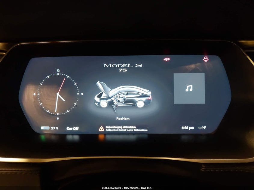 2017 Tesla Model S 60/75 VIN: 5YJSA1E1XHF218683 Lot: 43523459