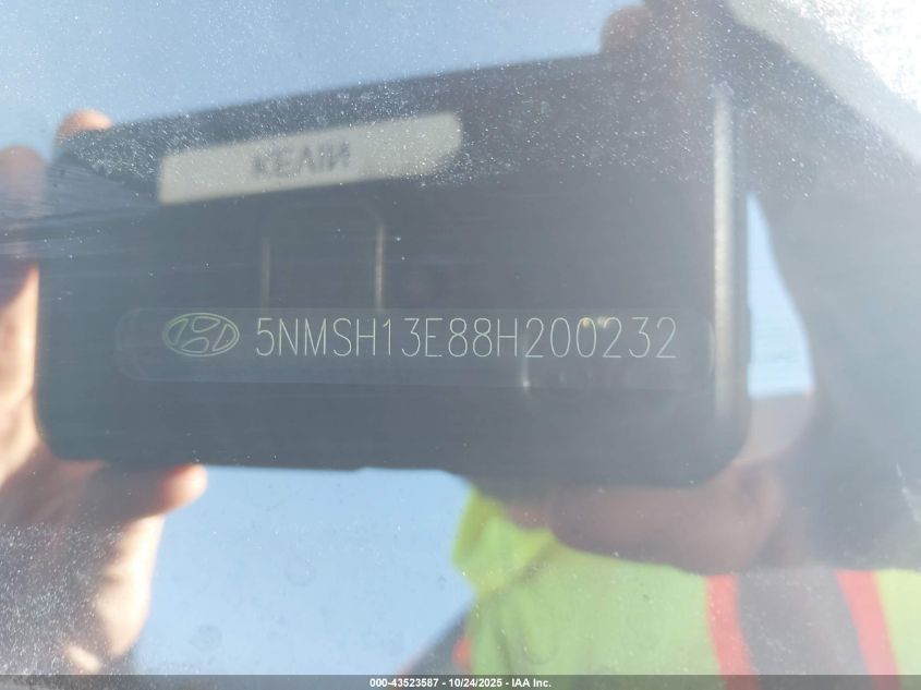 2008 Hyundai Santa Fe Limited/Se VIN: 5NMSH13E88H200232 Lot: 43523587