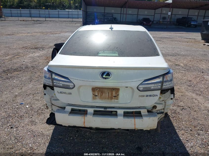 2010 Lexus Hs 250H Premium VIN: JTHBB1BA9A2013218 Lot: 43523970