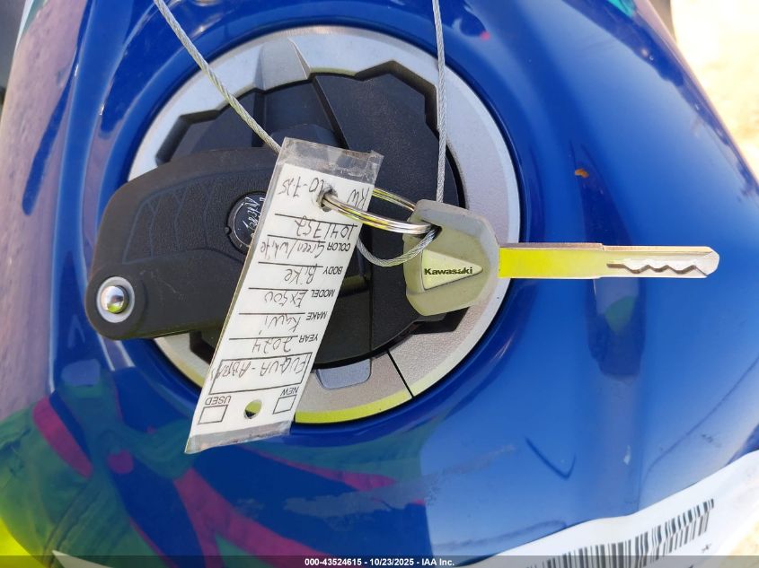 2024 Kawasaki Ex500 A/B VIN: ML5EXGJ14RDA13791 Lot: 43524615
