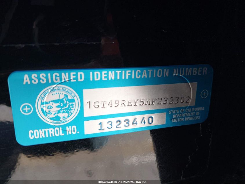 2021 GMC Sierra 2500Hd 4Wd Standard Bed Denali VIN: 1GT49REY5MF232302 Lot: 43524693