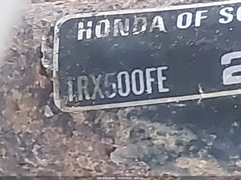 2007 Honda Trx500Fm VIN: 1RX500FE Lot: 43525306