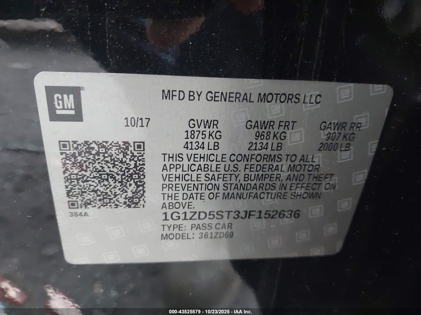 2018 CHEVROLET MALIBU LT 1G1ZD5ST3JF152636