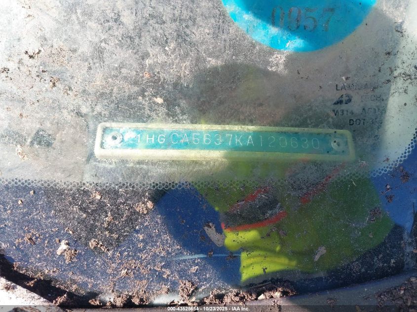 1HGCA5637KA120630 1989 HONDA ACCORD photo no. 9