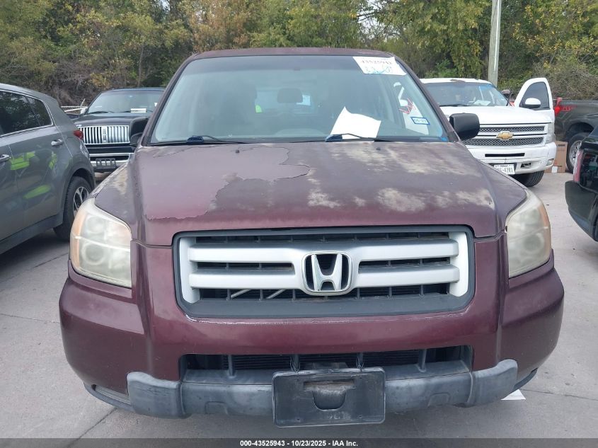 2007 Honda Pilot Lx VIN: 5FNYF28127B020871 Lot: 43525943