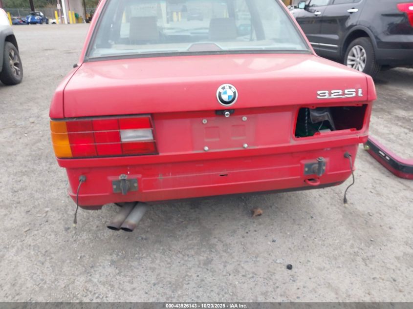1989 BMW 325 I Automatic/Is Automatic VIN: WBAAA2303K8262332 Lot: 43526143