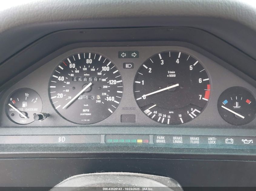 1989 BMW 325 I Automatic/Is Automatic VIN: WBAAA2303K8262332 Lot: 43526143