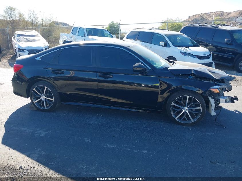 2022 Honda Civic Touring VIN: 2HGFE1F99NH304097 Lot: 43526221