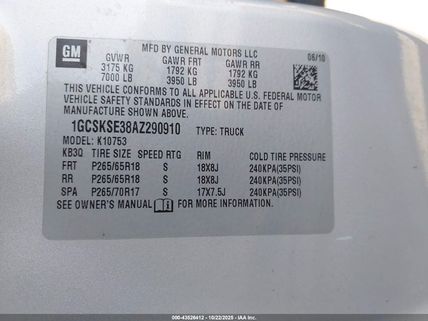 2008 GMC Sierra 1500 Work Truck VIN: 1GTEC14X38Z295502 Lot: 43526412