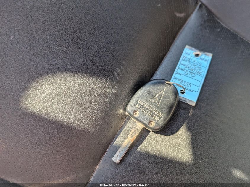 2006 Pontiac Gto VIN: 6G2VX12U46L517114 Lot: 43526713