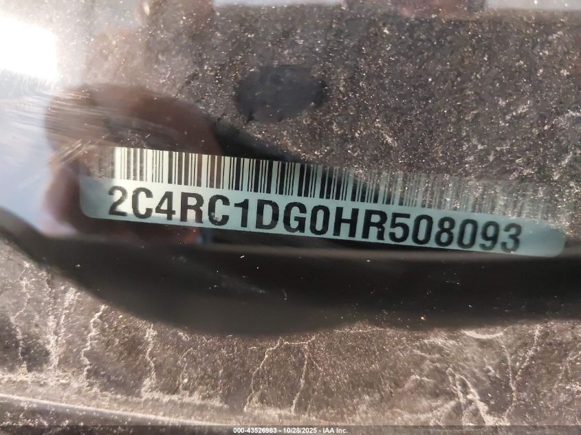 2017 Chrysler Pacifica Touring VIN: 2C4RC1DG0HR508093 Lot: 43526983