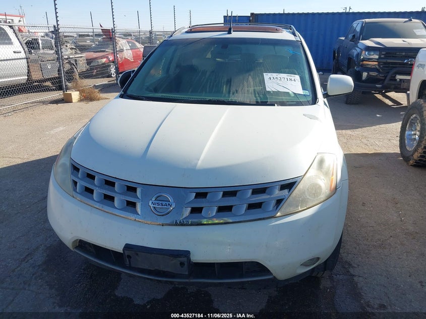 2005 Nissan Murano Sl VIN: JN8AZ08T35W324688 Lot: 43527184