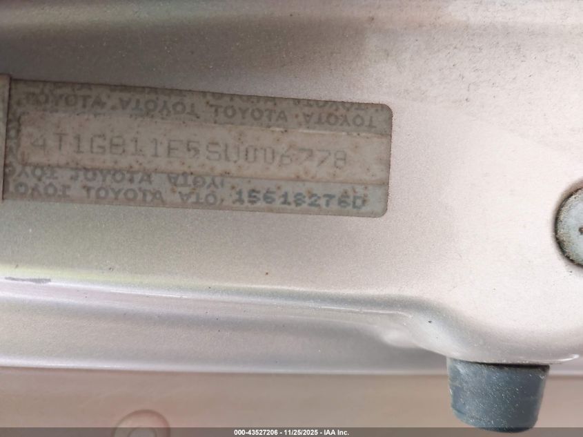 1995 Toyota Avalon Xls VIN: 4T1GB11E5SU006778 Lot: 43527206