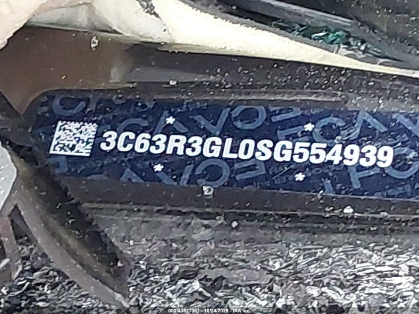 2025 Ram 3500 Tradesman 4X4 8' Box VIN: 3C63R3GL0SG554939 Lot: 43527357