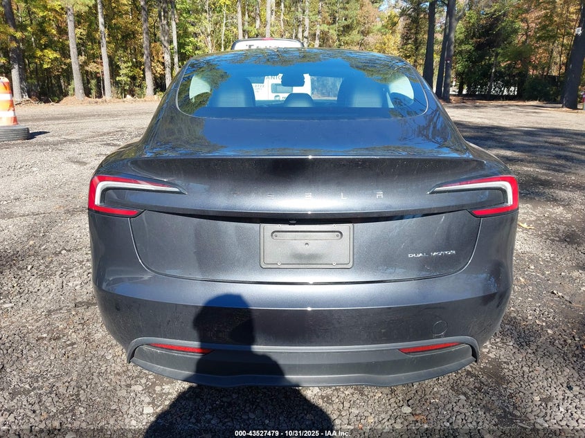 2025 Tesla Model 3 Long Range All-Wheel Drive VIN: 5YJ3E1EB3SF936083 Lot: 43527479