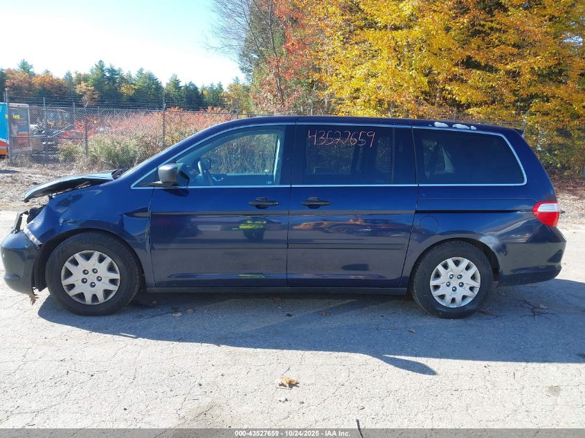 2007 Honda Odyssey Lx VIN: 5FNRL38217B027208 Lot: 43527659