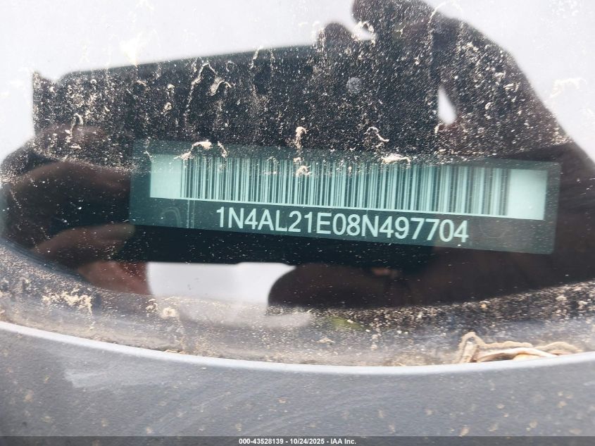 2008 Nissan Altima 2.5 S VIN: 1N4AL21E08N497704 Lot: 43528139