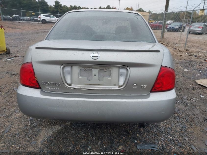 2006 Nissan Sentra 1.8/1.8S VIN: 3N1CB51D86L572695 Lot: 43528756