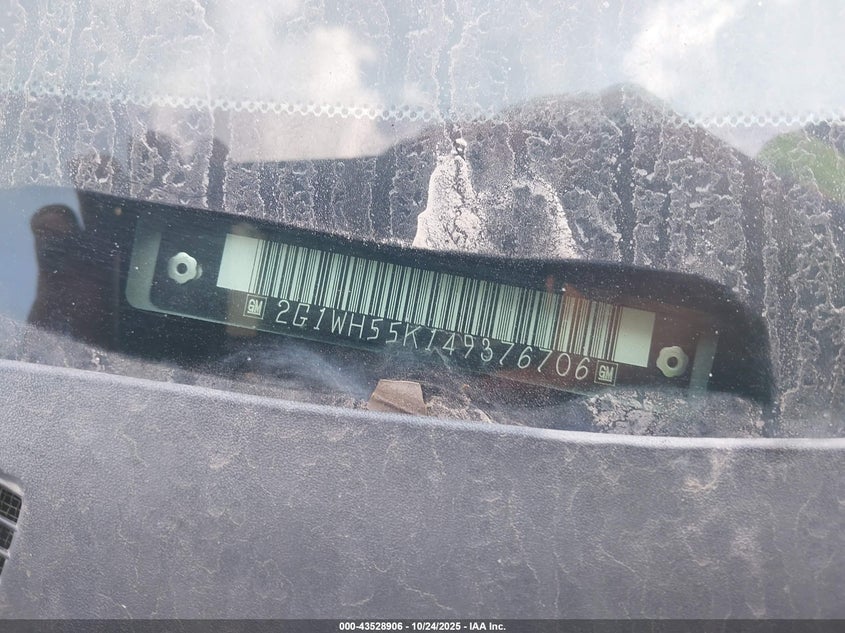 2004 Chevrolet Impala Ls VIN: 2G1WH55K149376706 Lot: 43528906