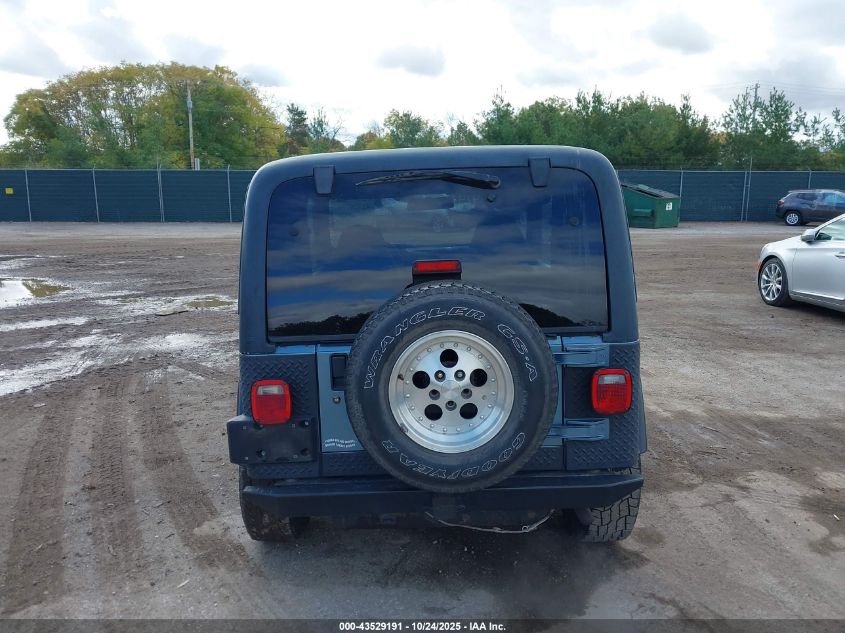 1998 Jeep Wrangler Sport VIN: 1J4FY19SXWP742221 Lot: 43529191