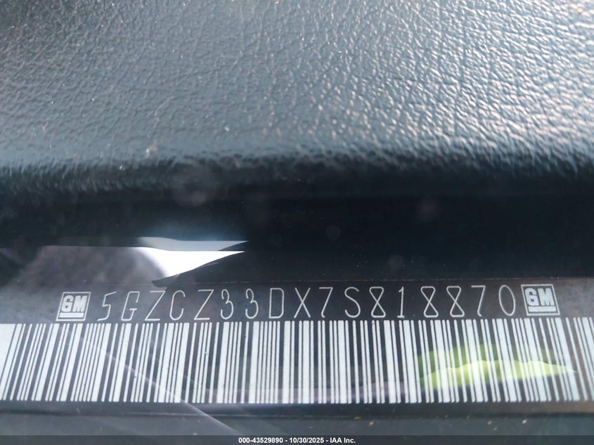 2007 Saturn Vue 4 Cyl VIN: 5GZCZ33DX7S818870 Lot: 43529890