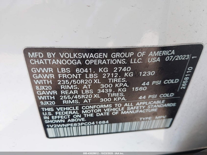 2023 VOLKSWAGEN ID.4 AWD PRO S 1V2WNPE83PC041684