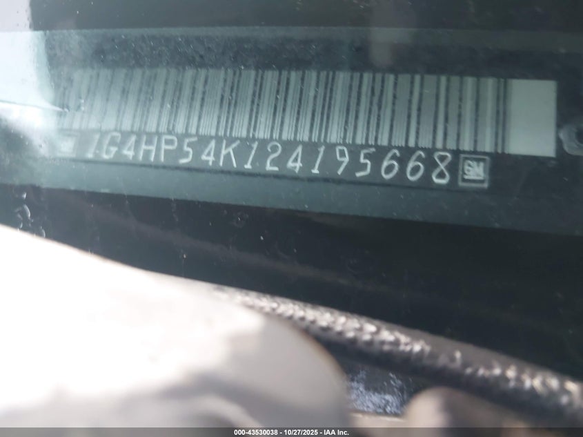 2002 Buick Lesabre Custom VIN: 1G4HP54K124195668 Lot: 43530038