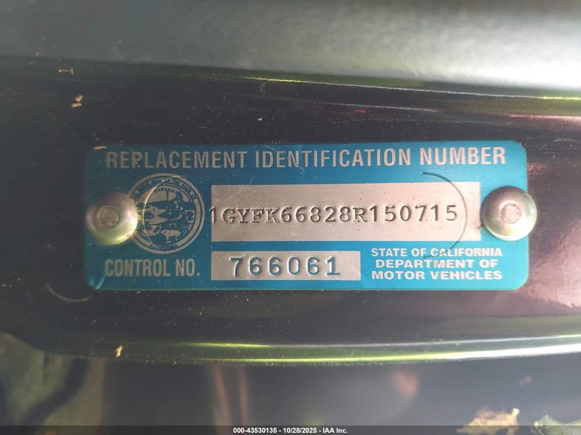 2008 Cadillac Escalade Esv Standard VIN: 1GYFK66828R150715 Lot: 43530135