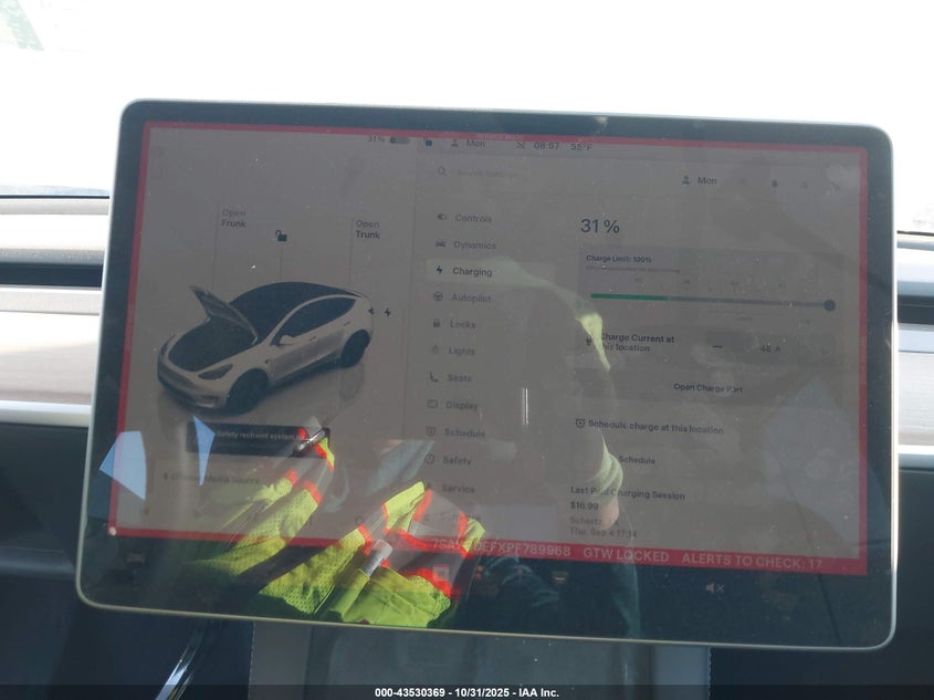 2023 Tesla Model Y Performance Dual Motor All-Wheel Drive VIN: 7SAYGDEFXPF789968 Lot: 43530369