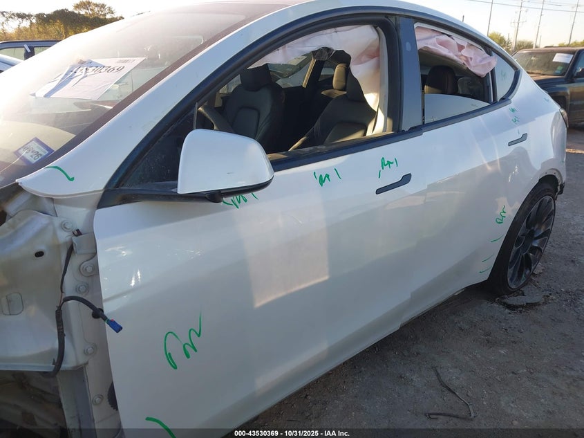 2023 Tesla Model Y Performance Dual Motor All-Wheel Drive VIN: 7SAYGDEFXPF789968 Lot: 43530369