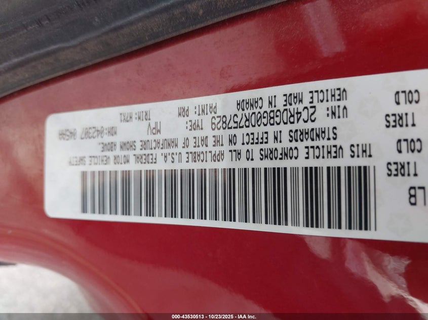 2013 Dodge Grand Caravan Se VIN: 2C4RDGBG0DR757829 Lot: 43530513