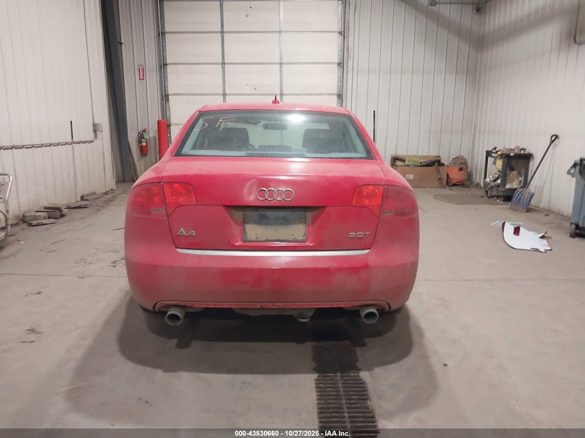 2007 Audi A4 2.0T VIN: WAUAF78E57A008978 Lot: 43530660