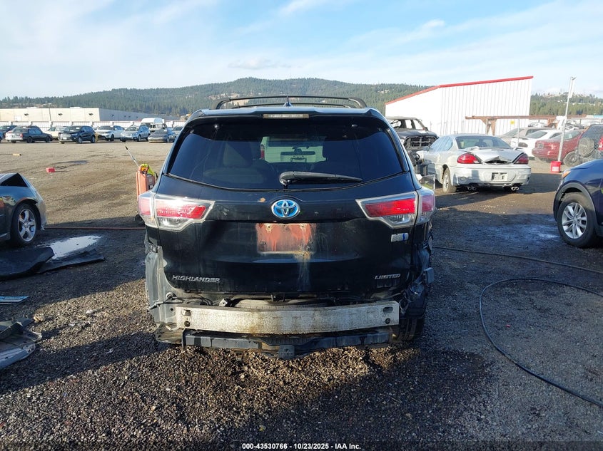 2015 TOYOTA HIGHLANDER HYBRID LIMITED PLATINUM V6 5TDDCRFH1FS009600