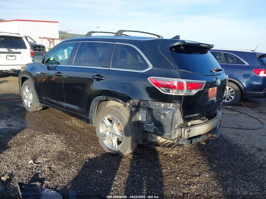 2015 TOYOTA HIGHLANDER HYBRID LIMITED PLATINUM V6 5TDDCRFH1FS009600