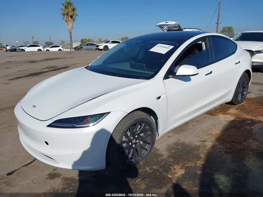 2024 Tesla Model 3 Long Range Dual Motor All-Wheel Drive/Rear-Wheel Drive white sedan electric 5YJ3E1EA7RF732484 photo #3