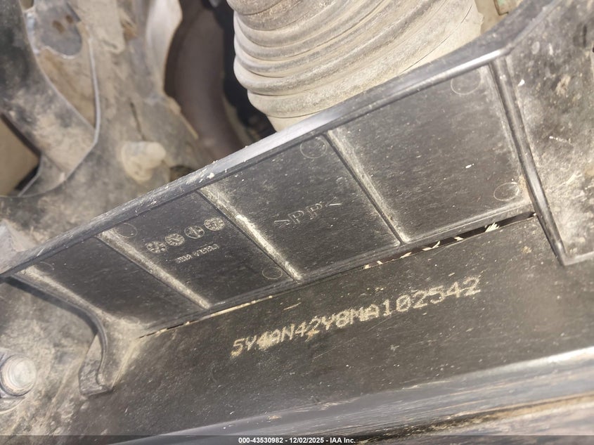 2021 Yamaha Yxe1000 VIN: 5Y4AN42Y8MA102542 Lot: 43530982