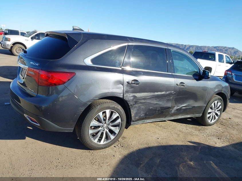 2016 Acura Mdx Technology Acurawatch Plus Packages/Technology Package VIN: 5FRYD4H47GB006765 Lot: 43531010