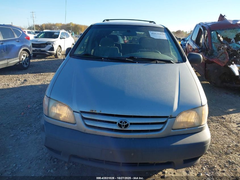 2003 Toyota Sienna Le VIN: 4T3ZF13CX3U534124 Lot: 43531026