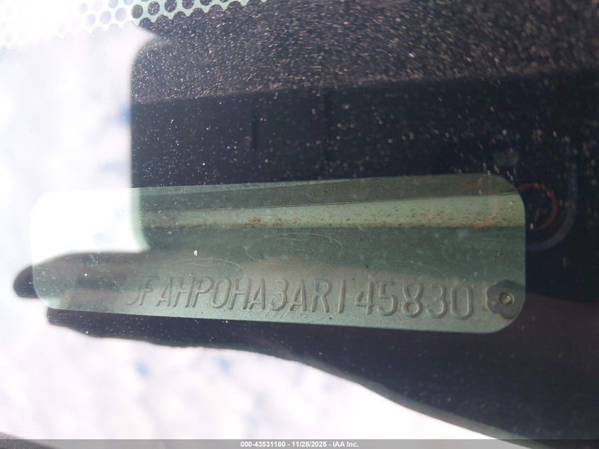 2010 Ford Fusion Se VIN: 3FAHP0HA3AR145830 Lot: 43531180