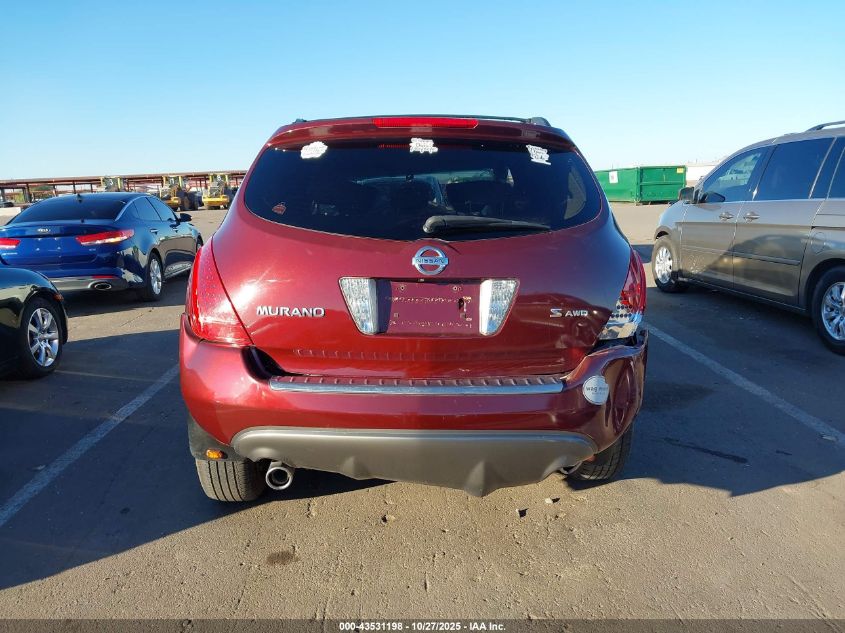 2007 Nissan Murano Se VIN: JN8AZ08W37W645613 Lot: 43531198