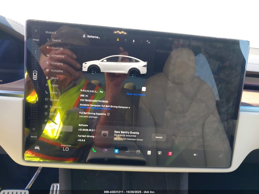 2026 Tesla Model X VIN: 7SAXCAE5XTF475020 Lot: 43531211