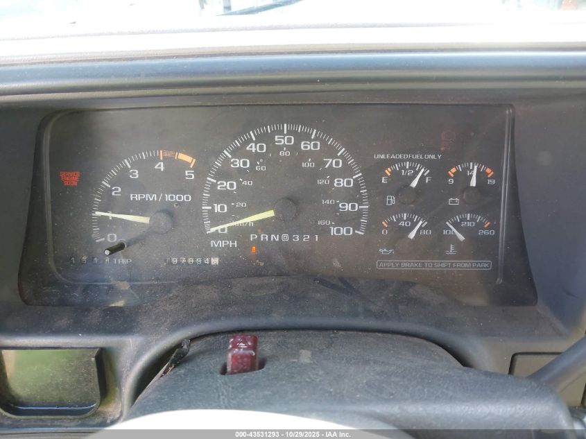 1995 Chevrolet Gmt-400 K2500 VIN: 1GCGK29N8SE207907 Lot: 43531293