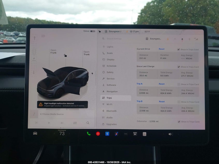 2026 Tesla Model Y Long Range Dual Motor All-Wheel Drive VIN: 7SAYGDEDXTA466087 Lot: 43531468