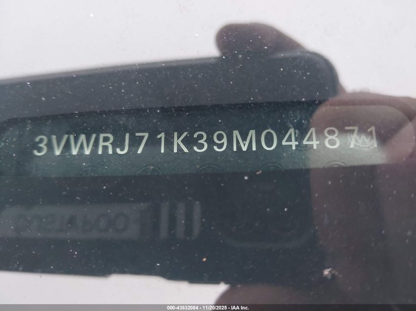 2009 Volkswagen Jetta Sedan Wolfsburg VIN: 3VWRJ71K39M044871 Lot: 43532084