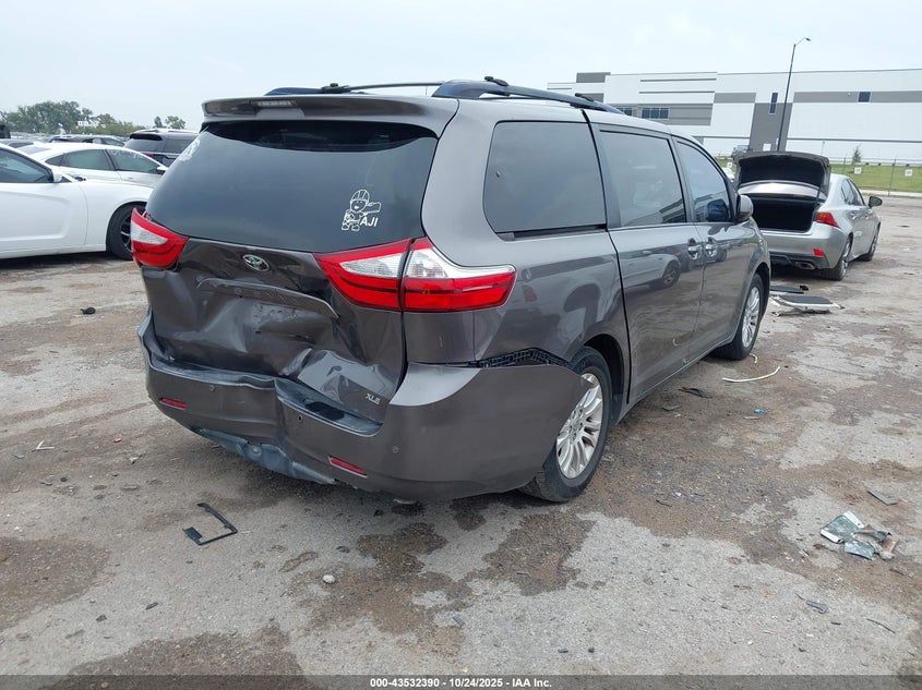 2015 TOYOTA SIENNA XLE 8 PASSENGER 5TDYK3DC6FS596031